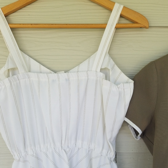 Vintage 80s 90s Tank Strap Dress Jacket Set Vtg Sz 12 Dress Lagenlook Minimalist - Picture 9 of 16